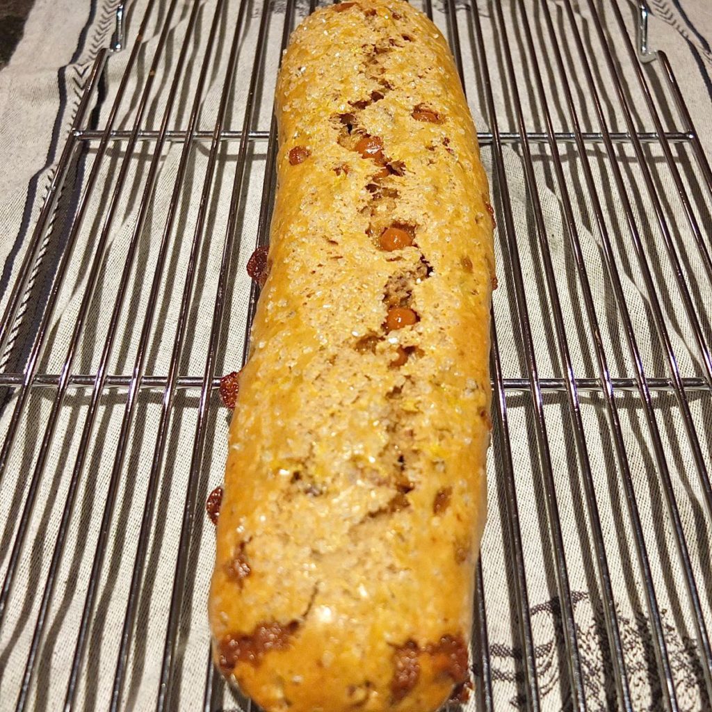 Maple Biscotti log cooling rack.