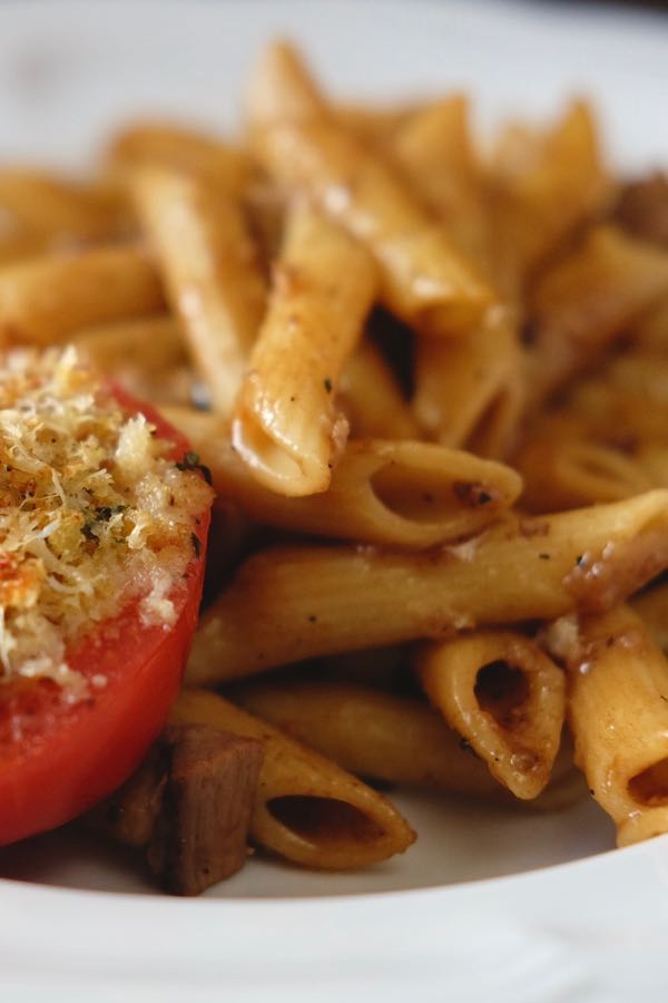 Pasta Tiella with Stuffed Tomato