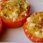 Stuffed Herb Tomatoes in baking dish