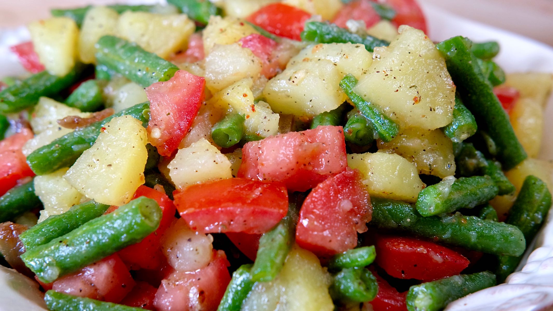 Grandma's Italian Style Potato Salad in bowl