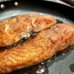 Pan Seared Barbecue Salmon in Pan