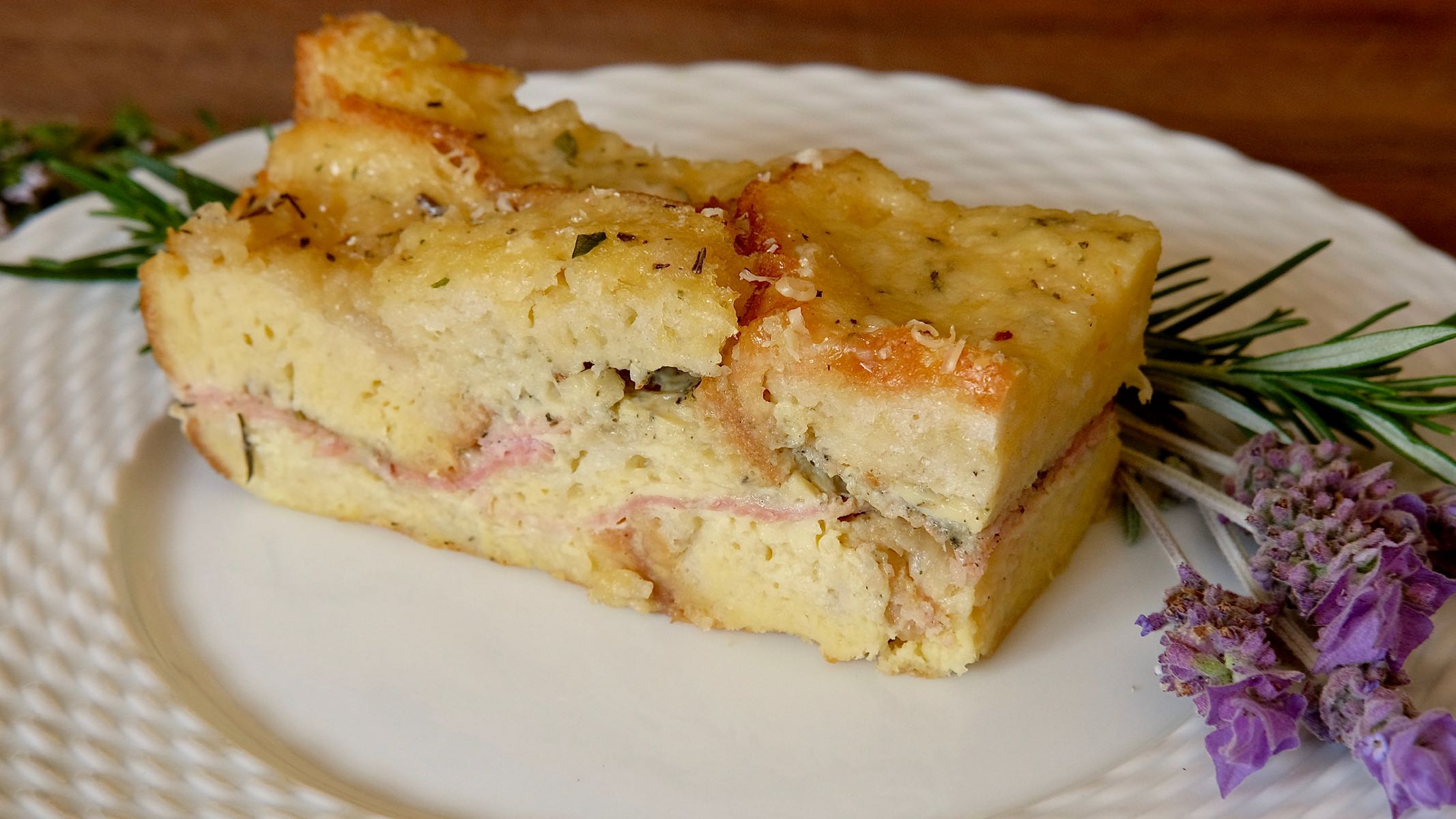 Ham and Gruyere Baked French Toast